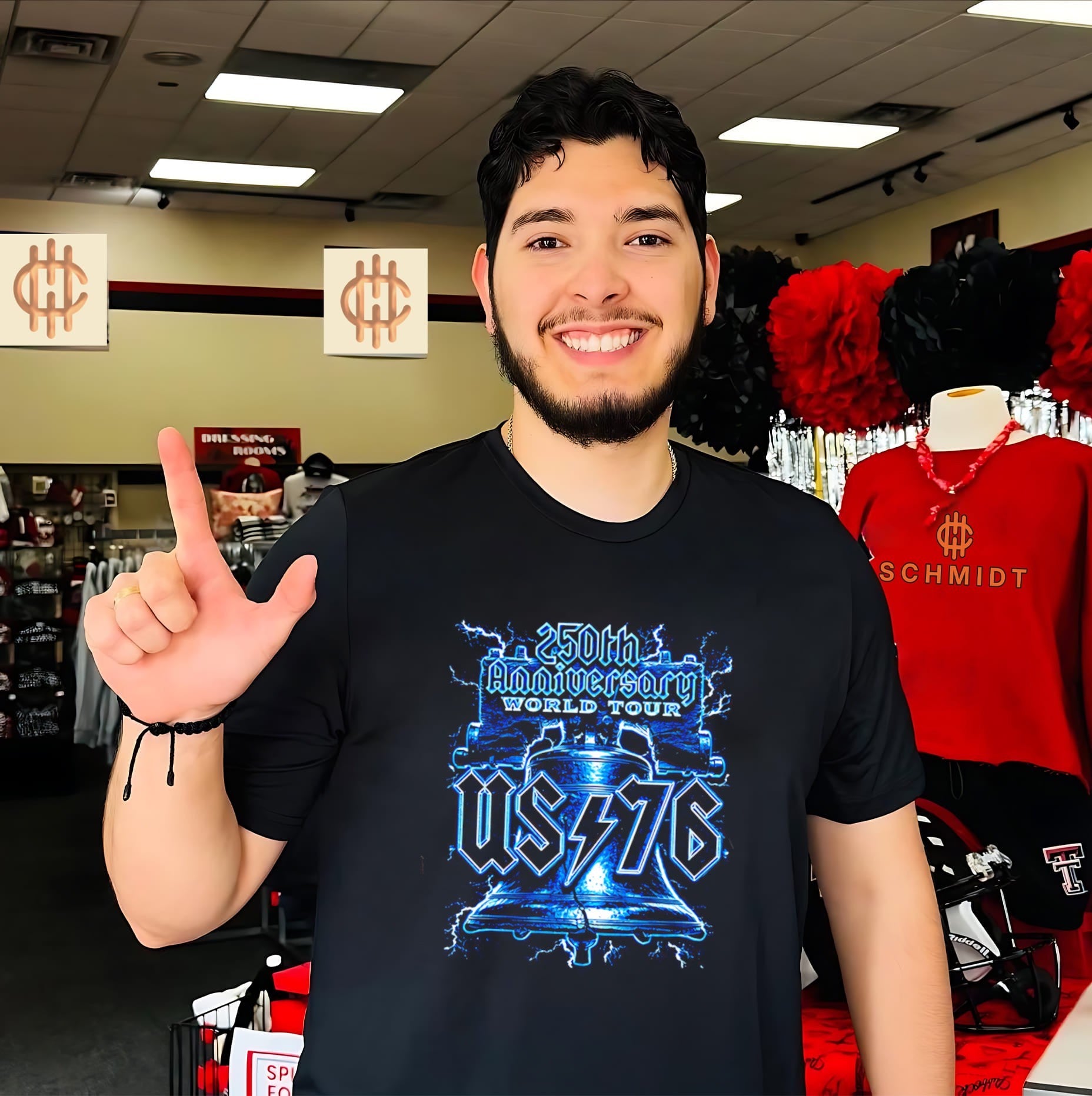 US 76 250 Anniversary World Tour graphic shirt
