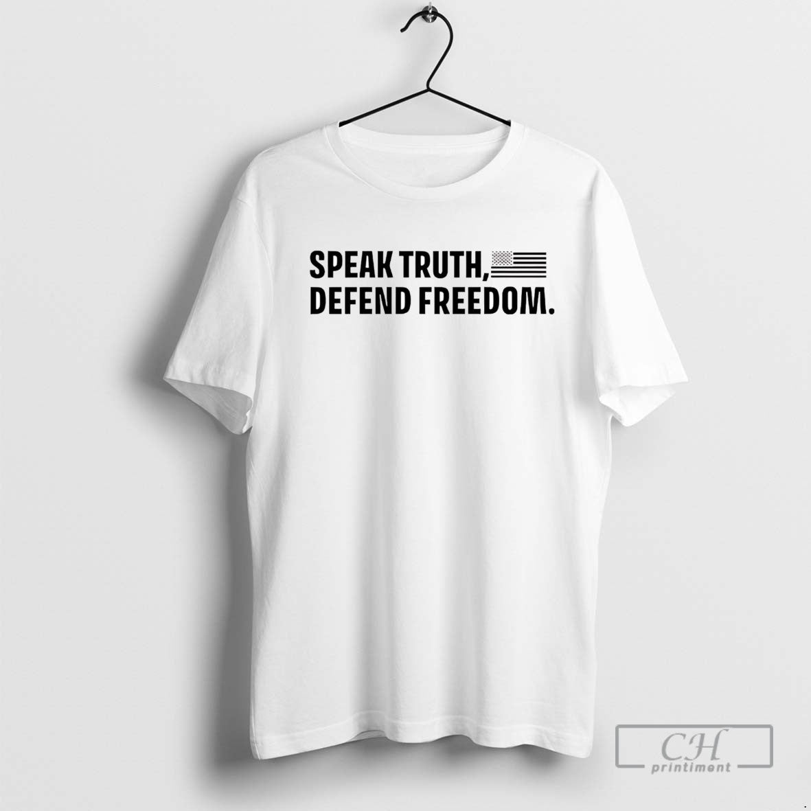 Us Flag Speak Truth Defend Freedom