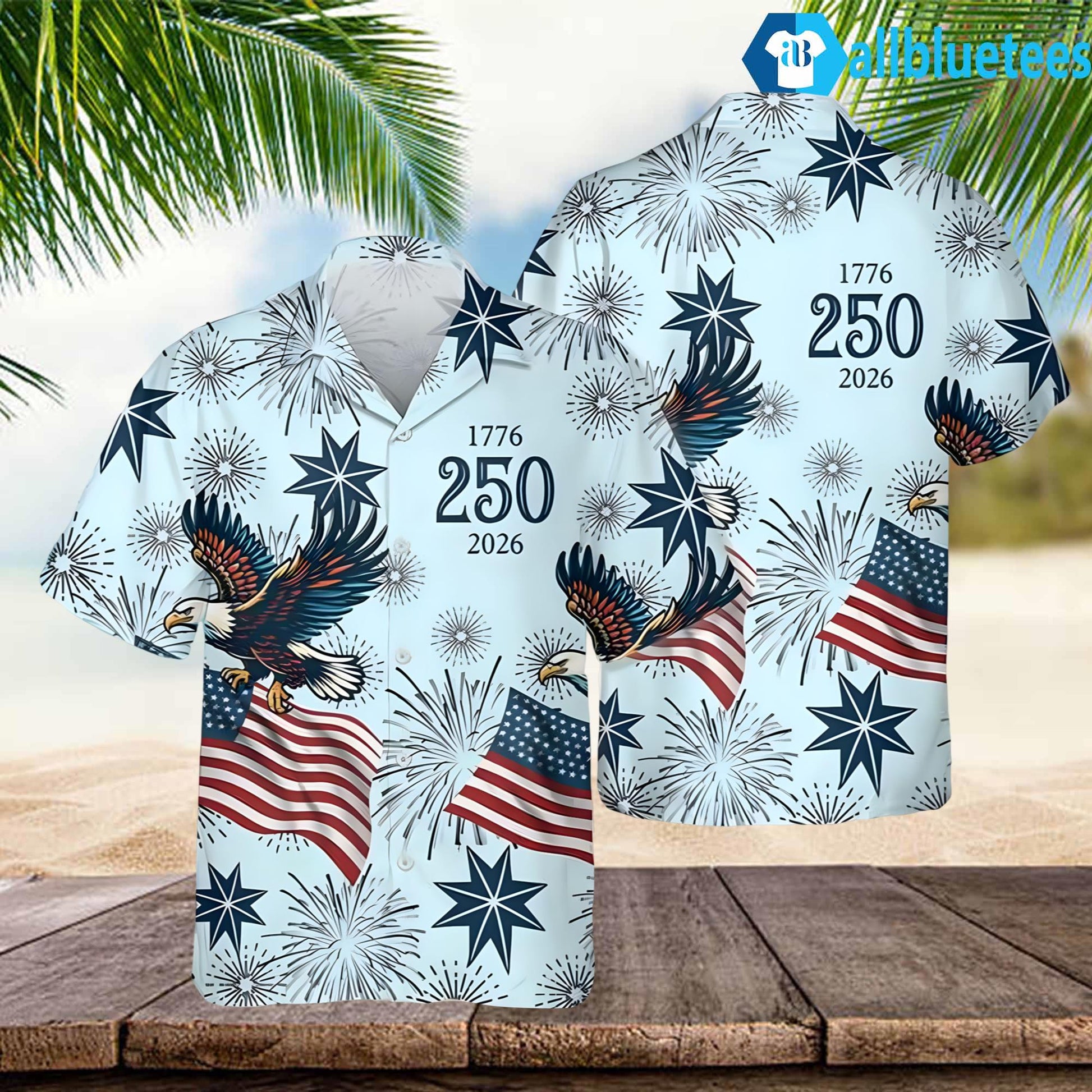 USA 250th Anniversary 1776-2026 Hawaiian Shirt