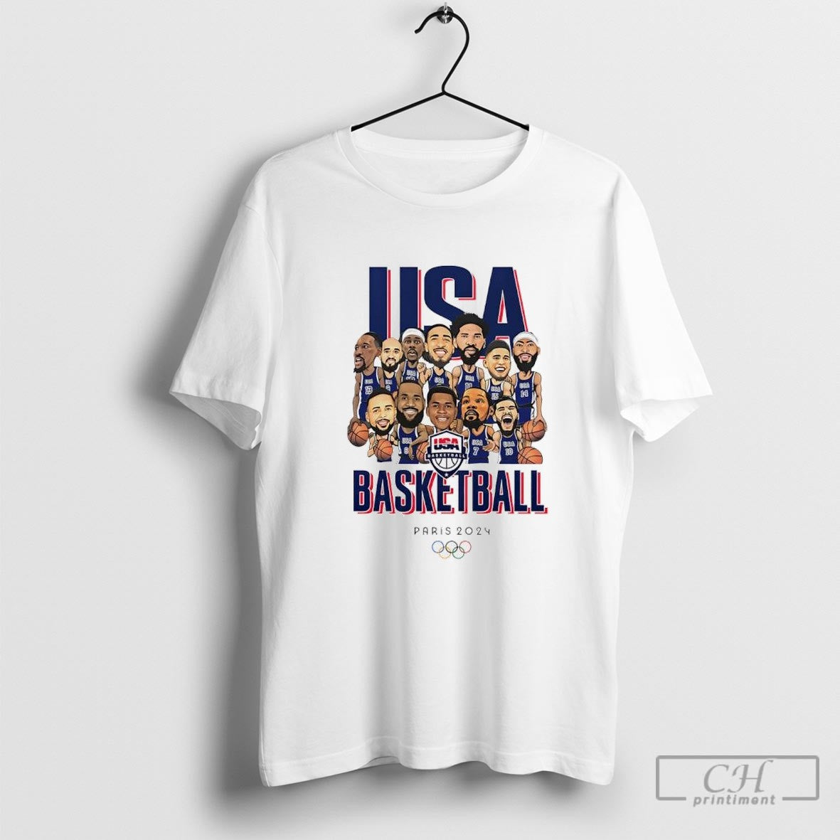 Usa Basketball Usa Paris 2024 Cartoon Shirt Sweater