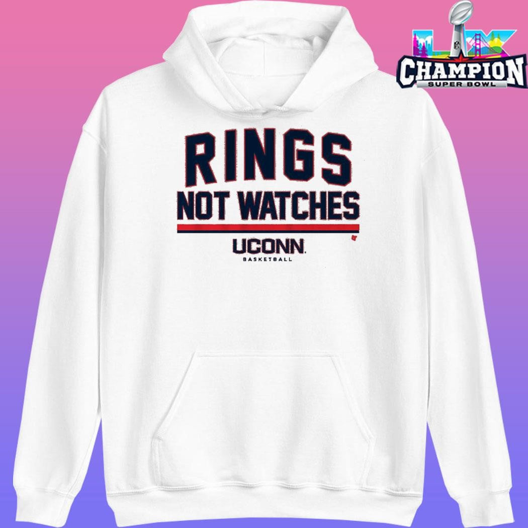 Uconn Basketball Rings Not Watches Shirt