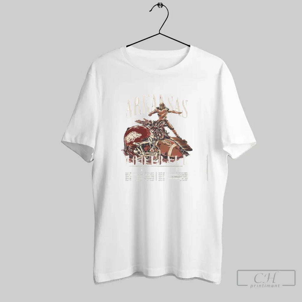 University Of Arkansas Football Schedule 2025 T Shirt