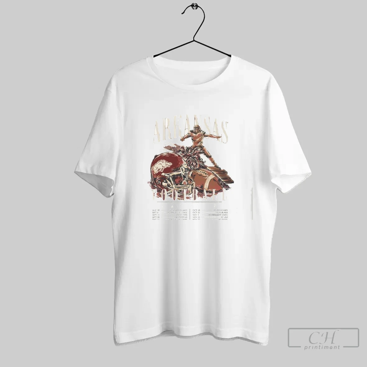 University Of Arkansas Football Schedule 2025 T Shirt