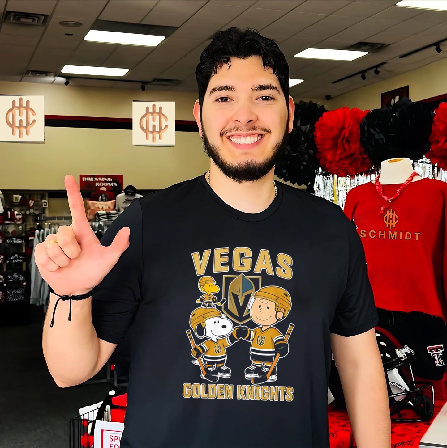 Vegas Golden Knight NHL Hockey Snoopy and Charlie Brown shirt