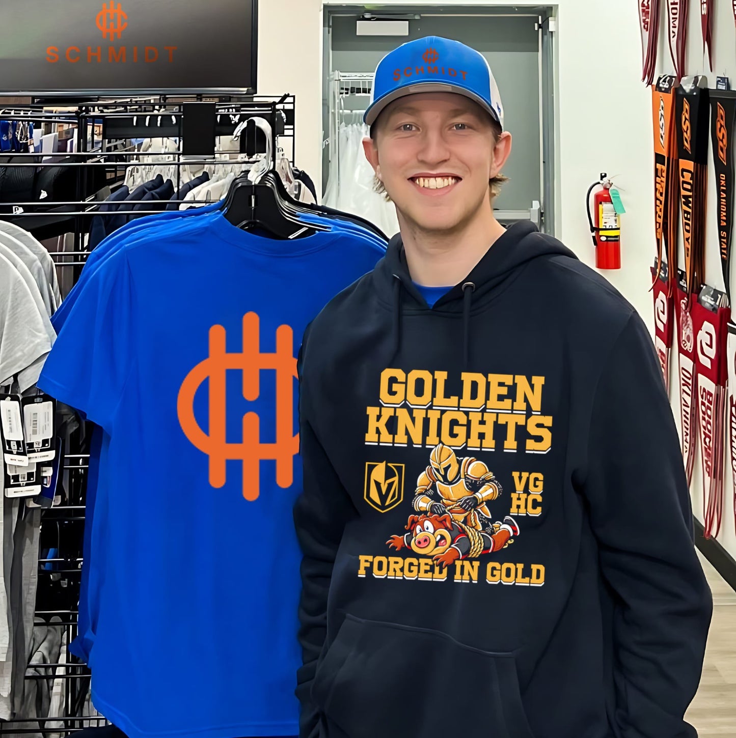 Vegas Golden Knights Forged In Gold Hockey mascot shirt