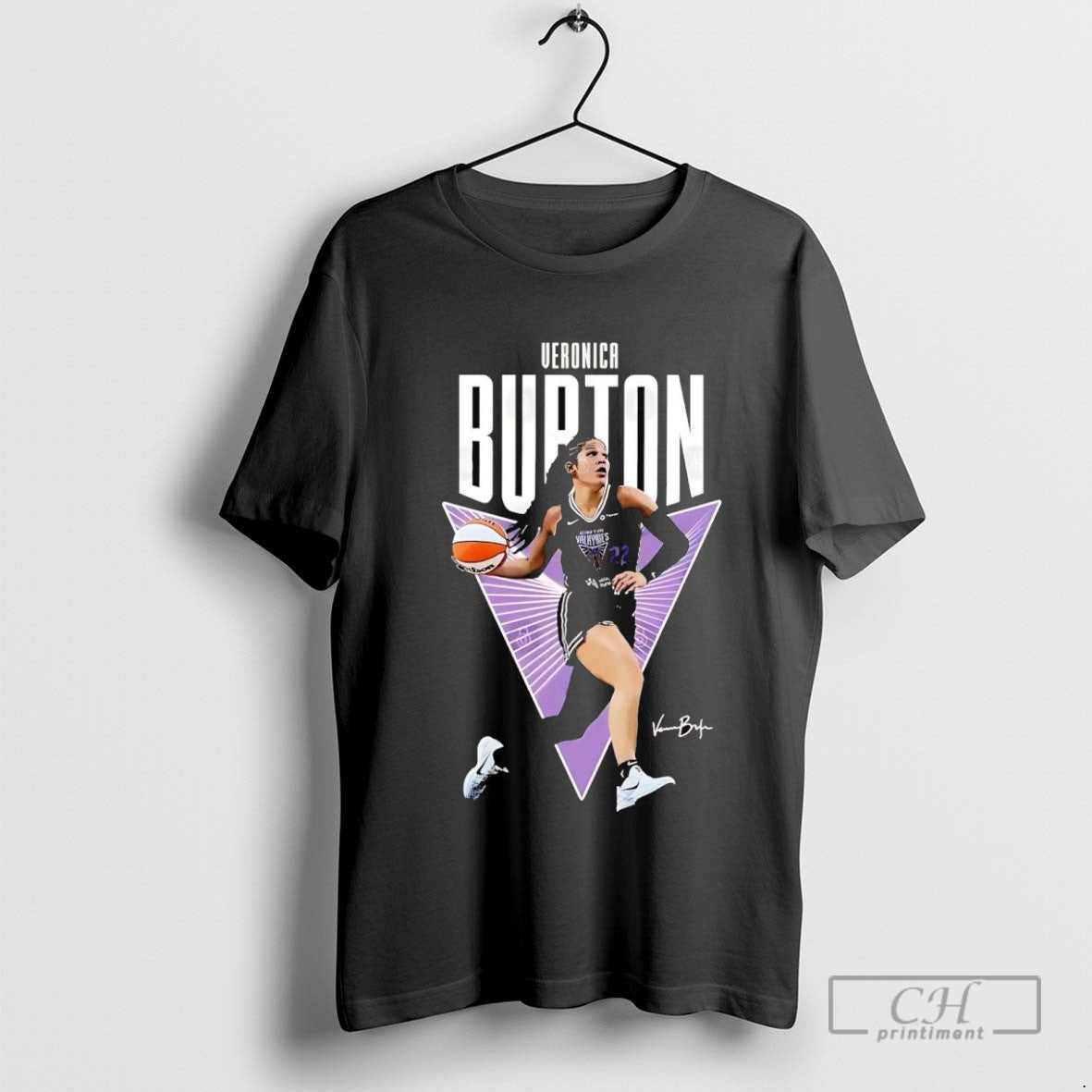 Veronica Burton Dribbling Golden State Valkyries Shirt Sweater