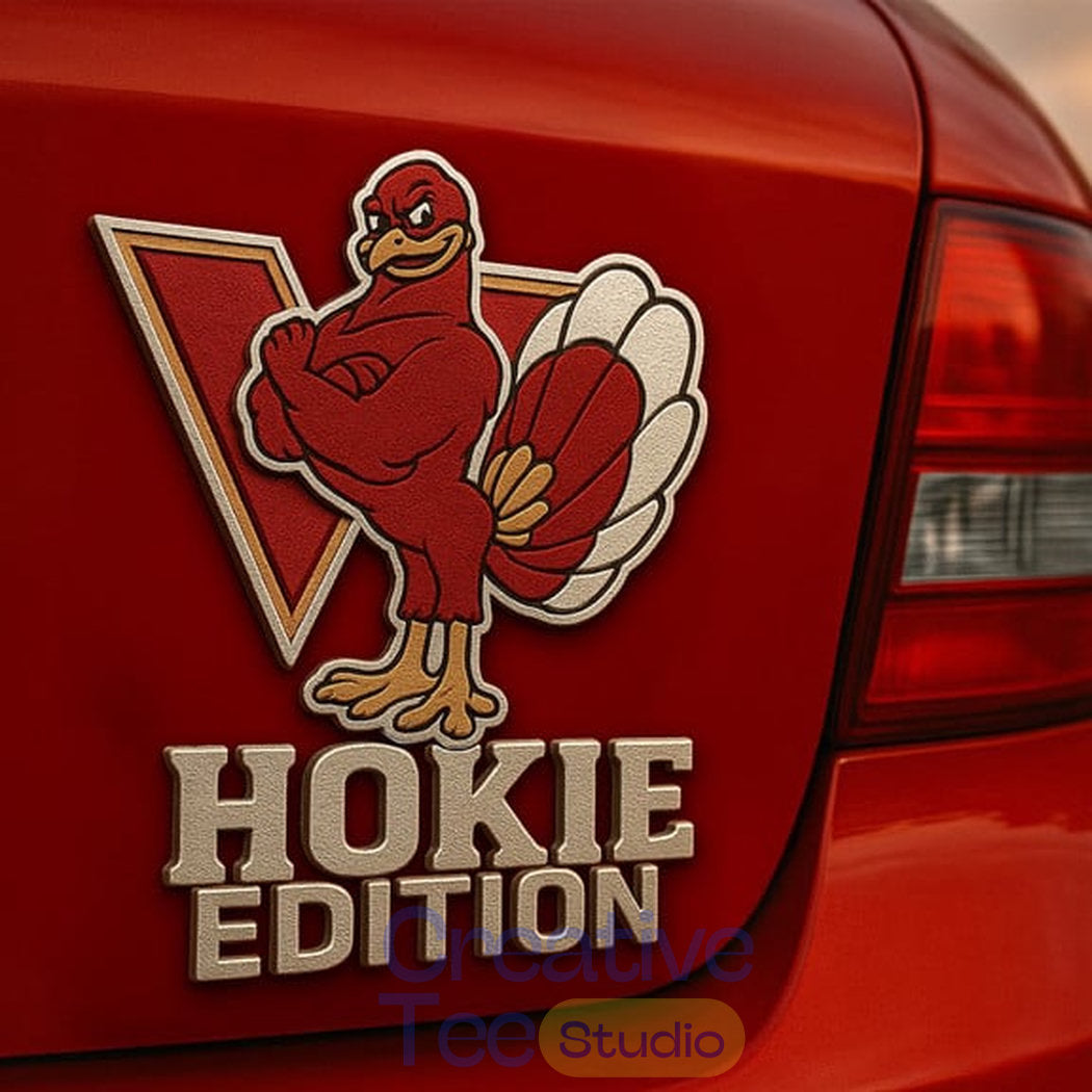 Virginia Tech Hokies Custom Car Name Badge