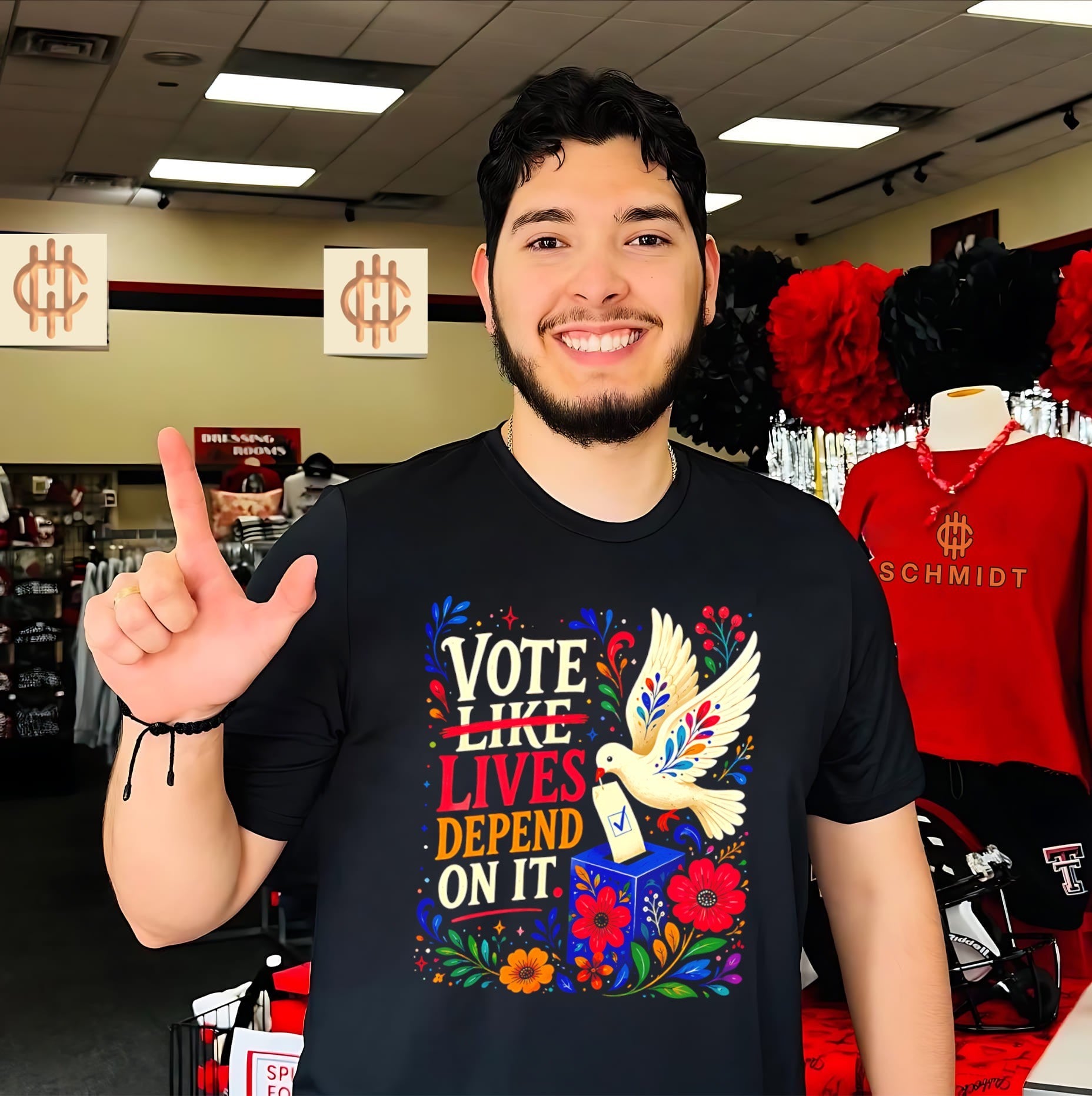 Vote like lives depend on it graphic shirt