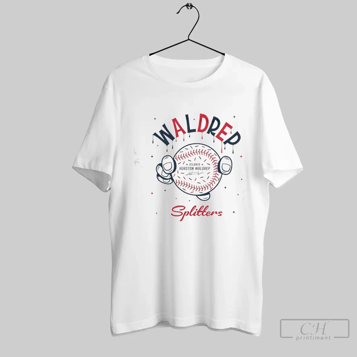 Waldrep Splitters Hurston Waldrep Atlanta Braves Baseball T Shirt