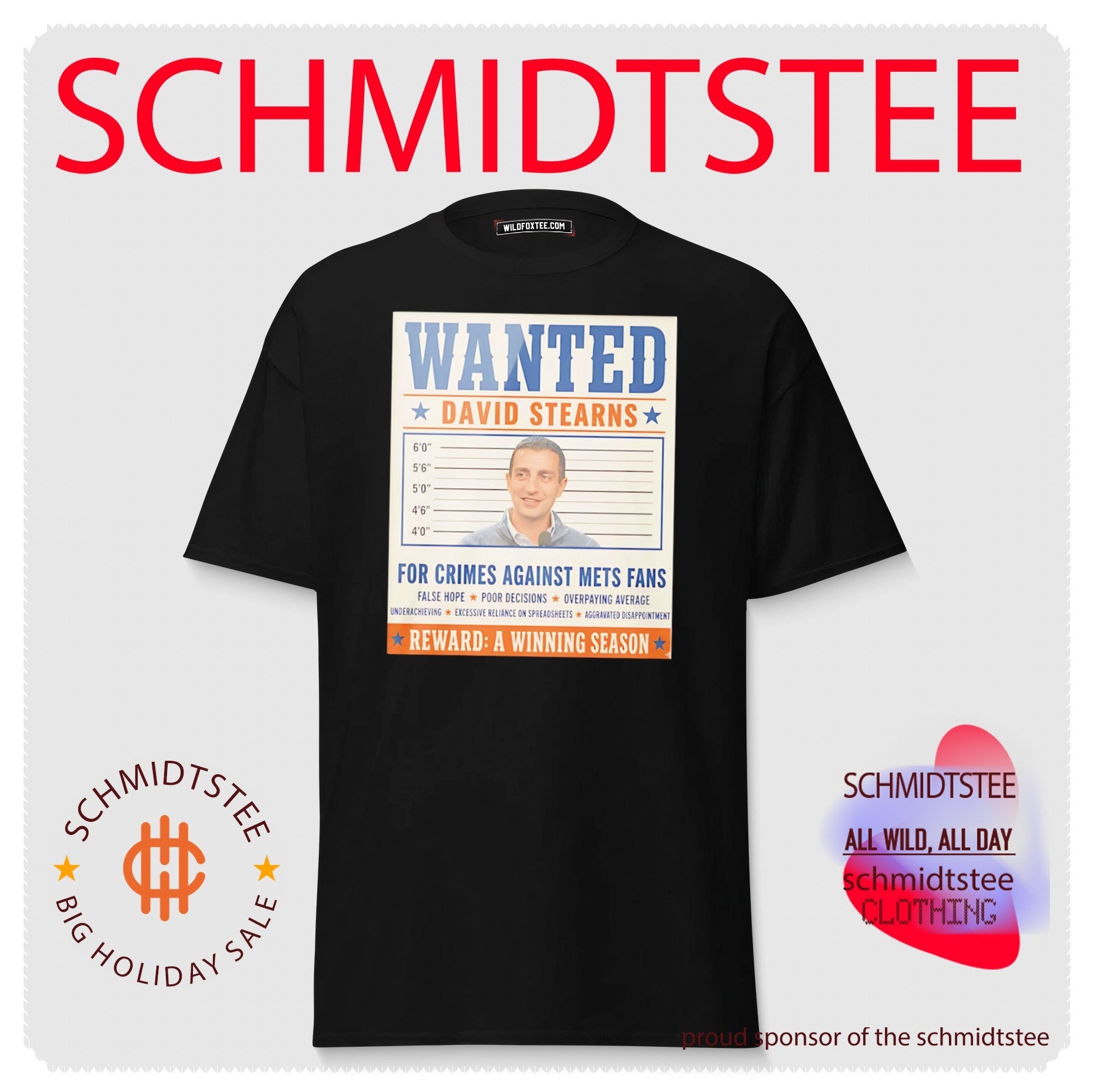 Wanted David Stearns For Crimes Against Mets Fans shirt