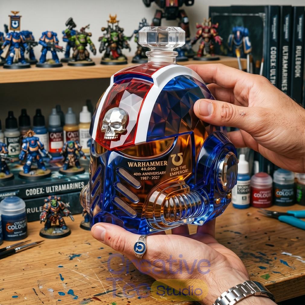 Warhammer 40K 40th Anniversary Whiskey Bottle
