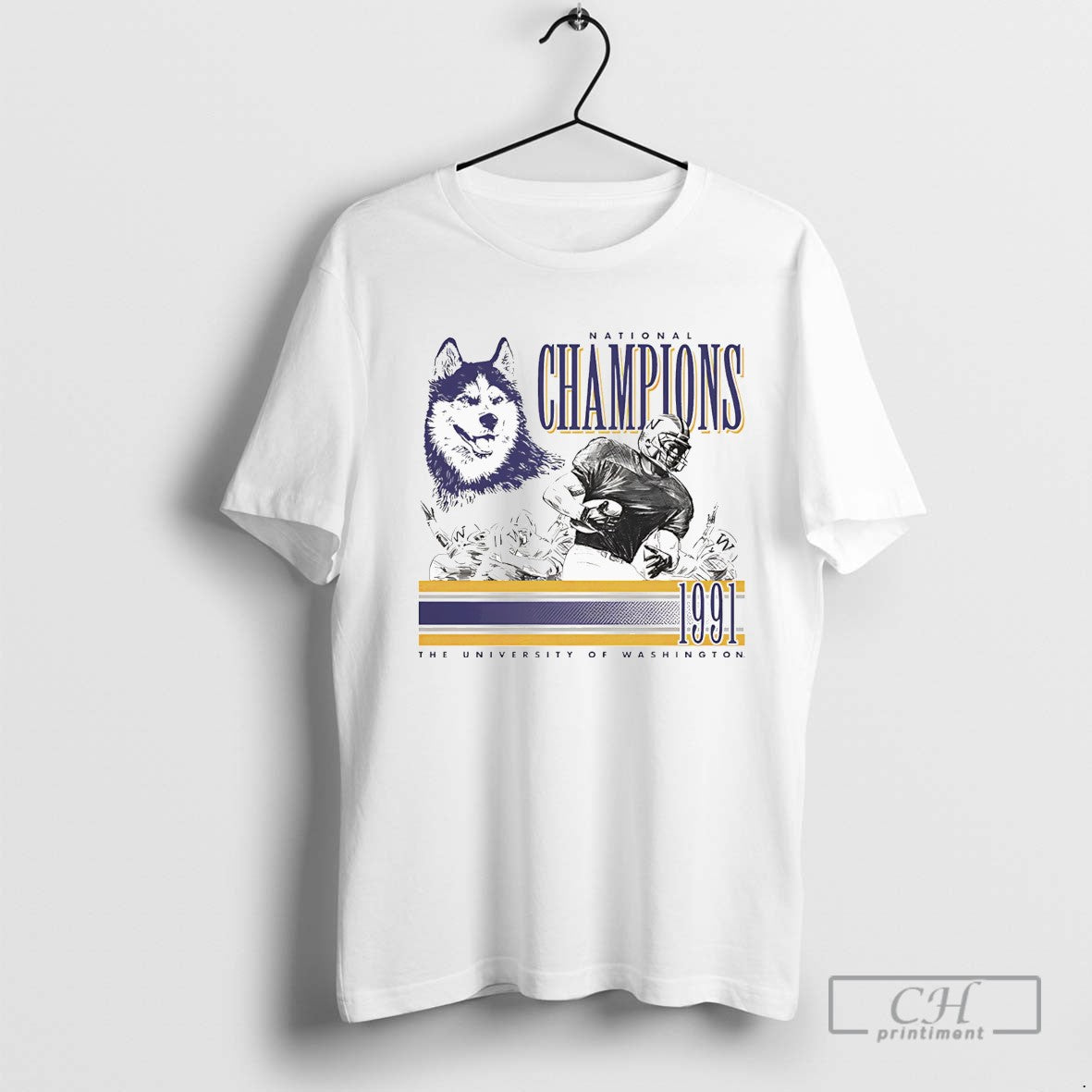 Washington Huskies Football 1991 National Champs Vintage