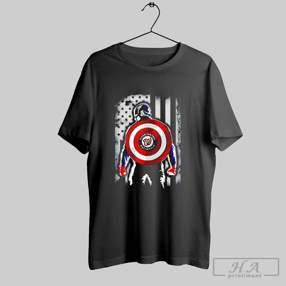 Washington Nationals Captain America Us Flag