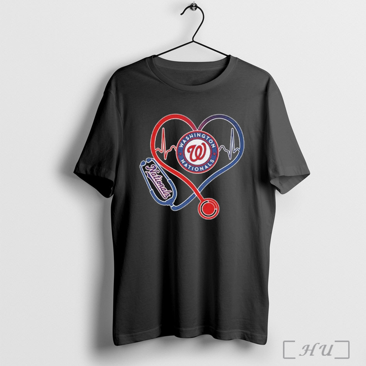 Washington Nationals Caring Hearts Nurses T Shirt