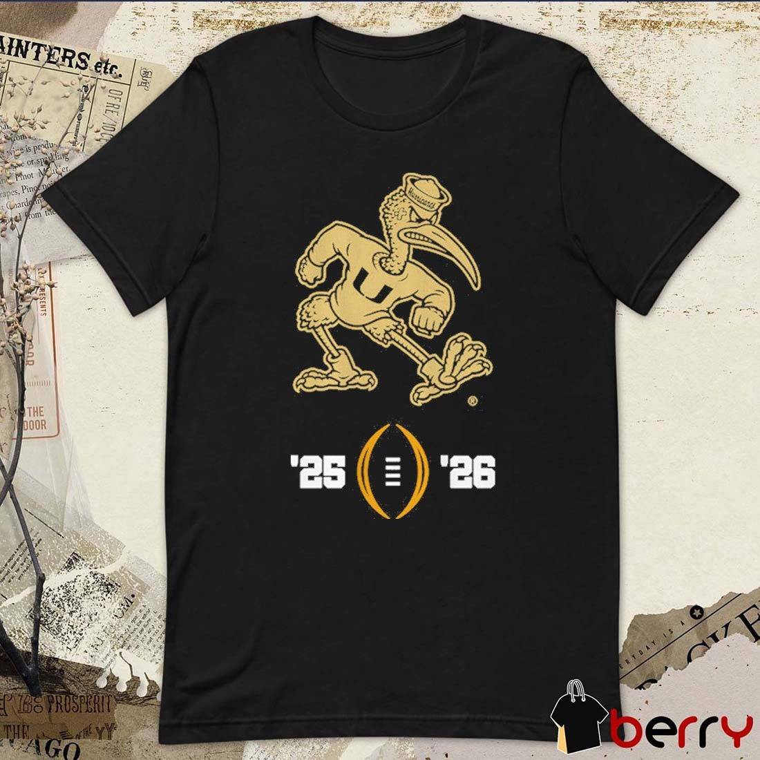Miami Hurricanes Football 2025-26 College Football Playoff Mascot t-shirt