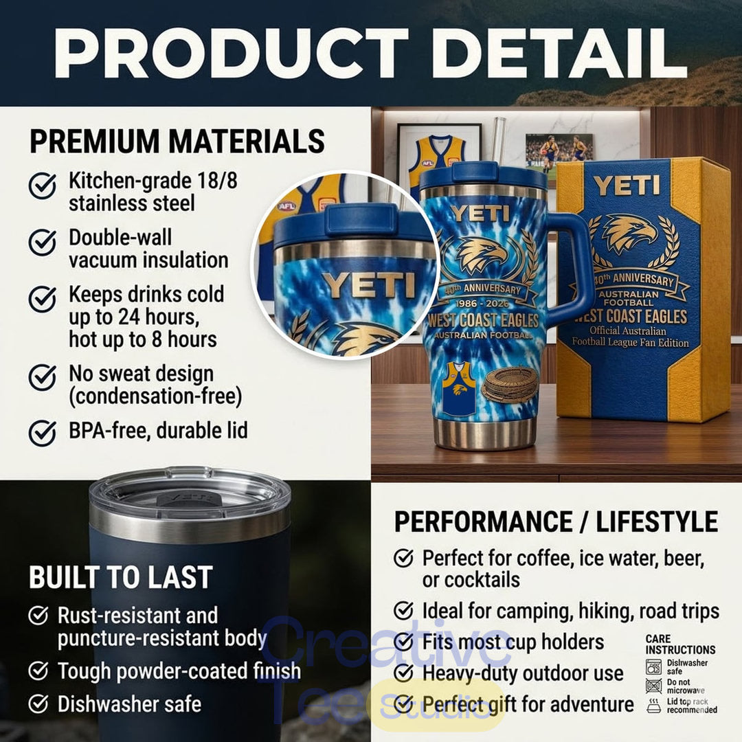 West Coast Eagles Premium YETI Tumbler