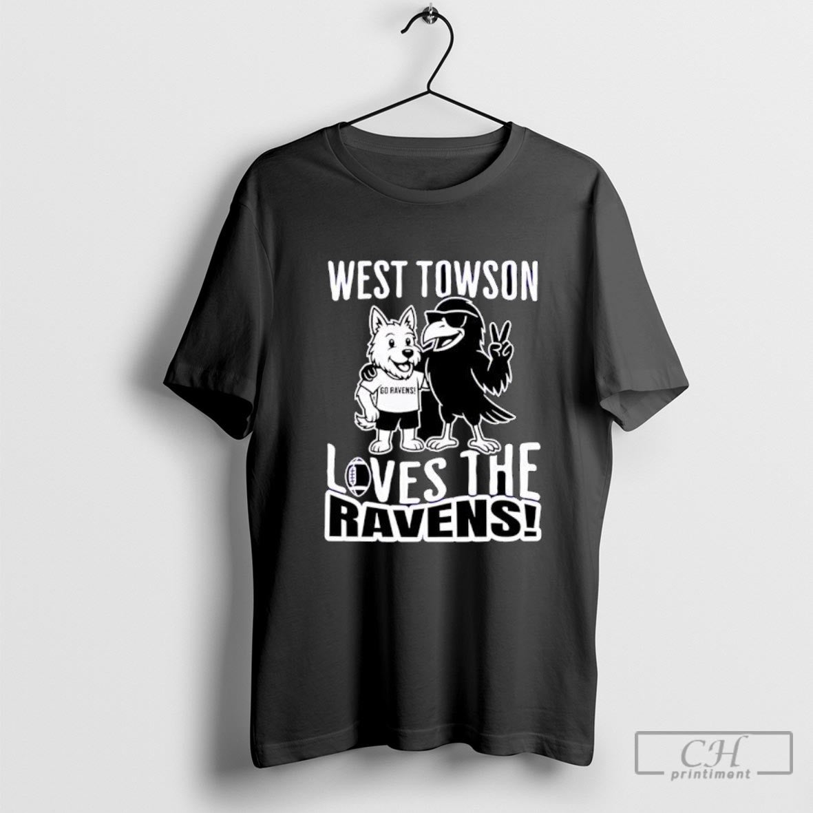 West Towson Loves The Ravens Mascots Shirt Sweater
