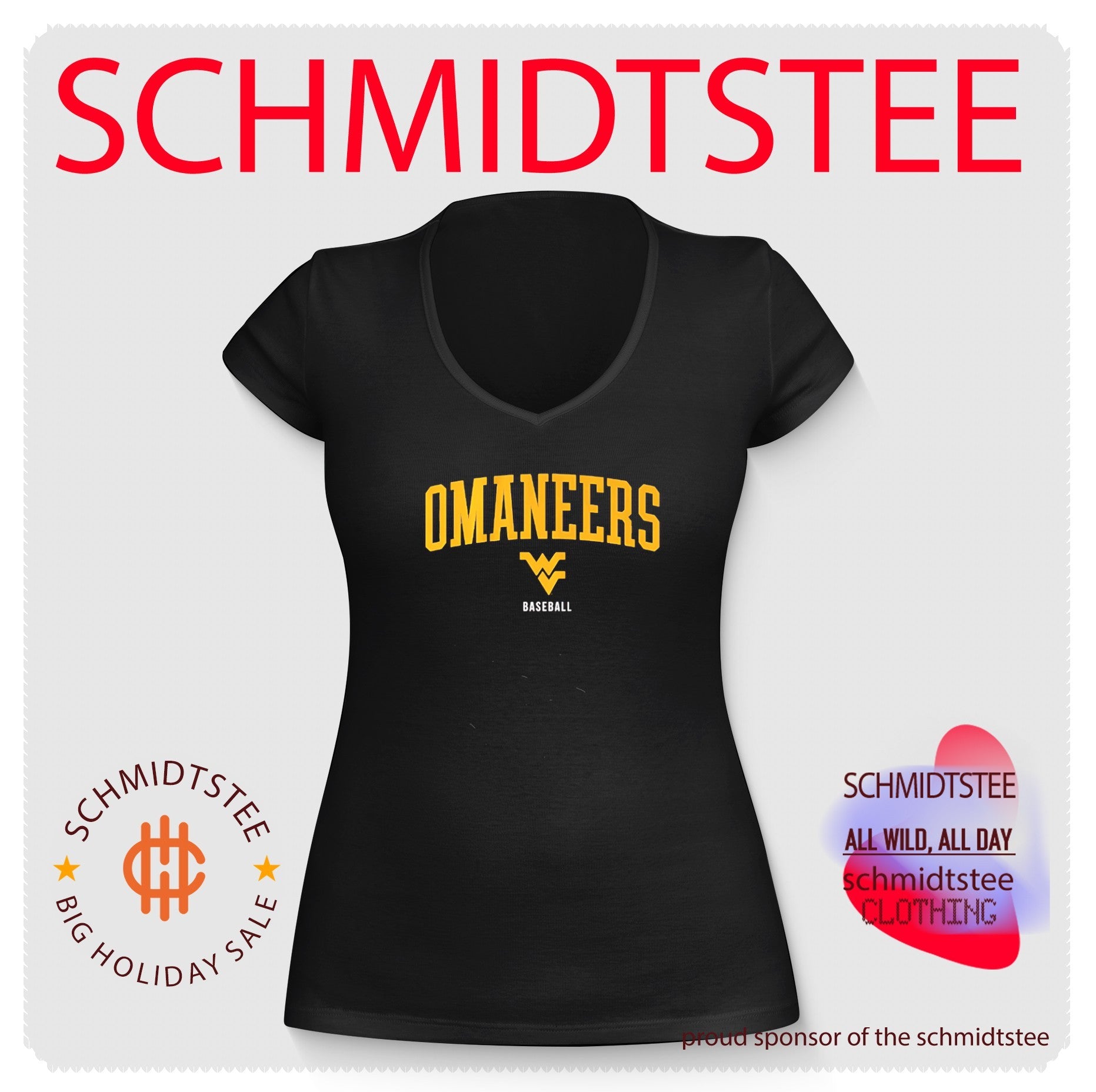 West Virginia Baseball OmaNeers text shirt