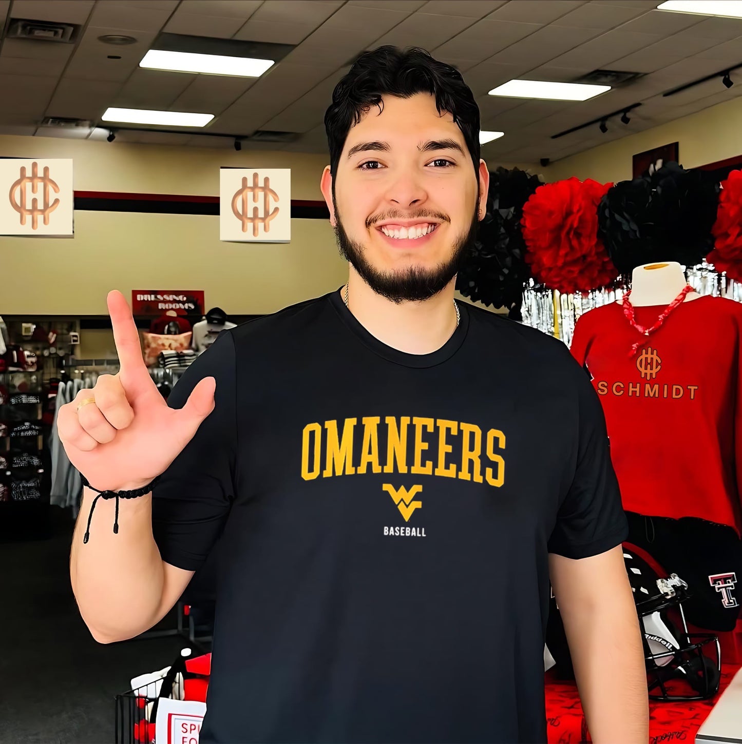 West Virginia Baseball OmaNeers text shirt