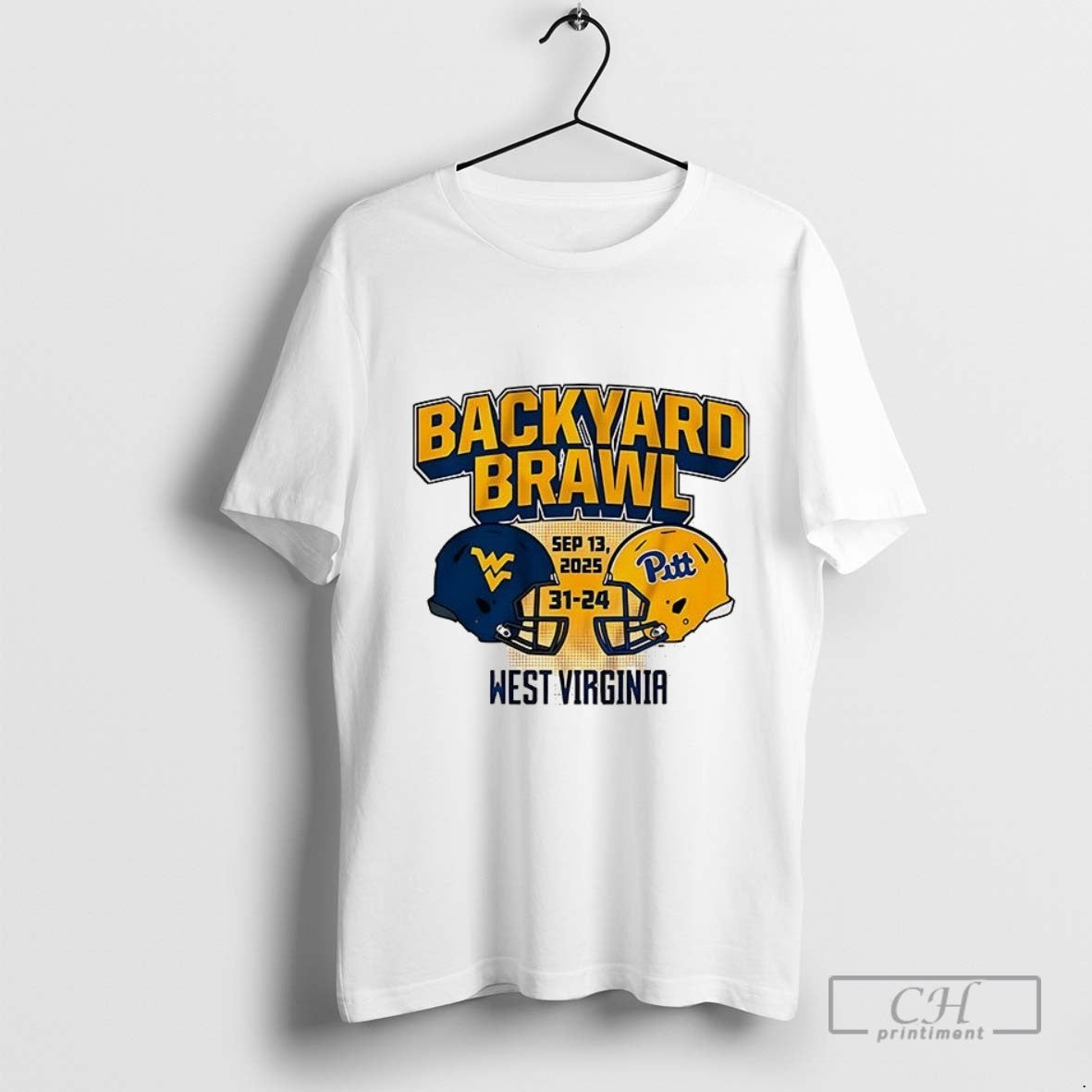 West Virginia Football Backyard Brawl Champs T Shirt Sweater