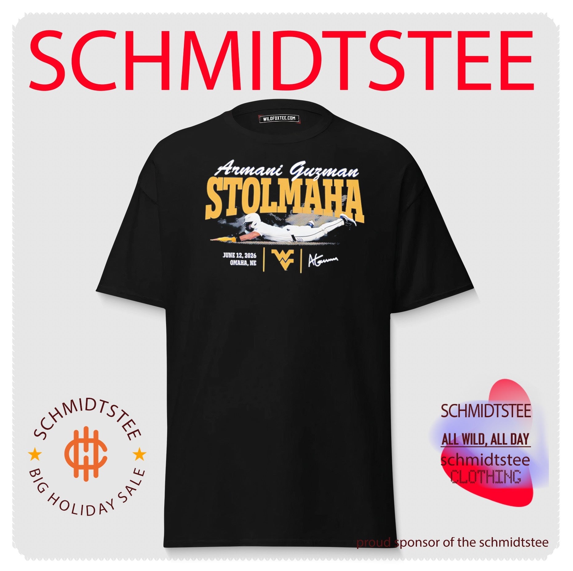 West Virginia Mountaineers Armani Guzman Stolmaha shirt