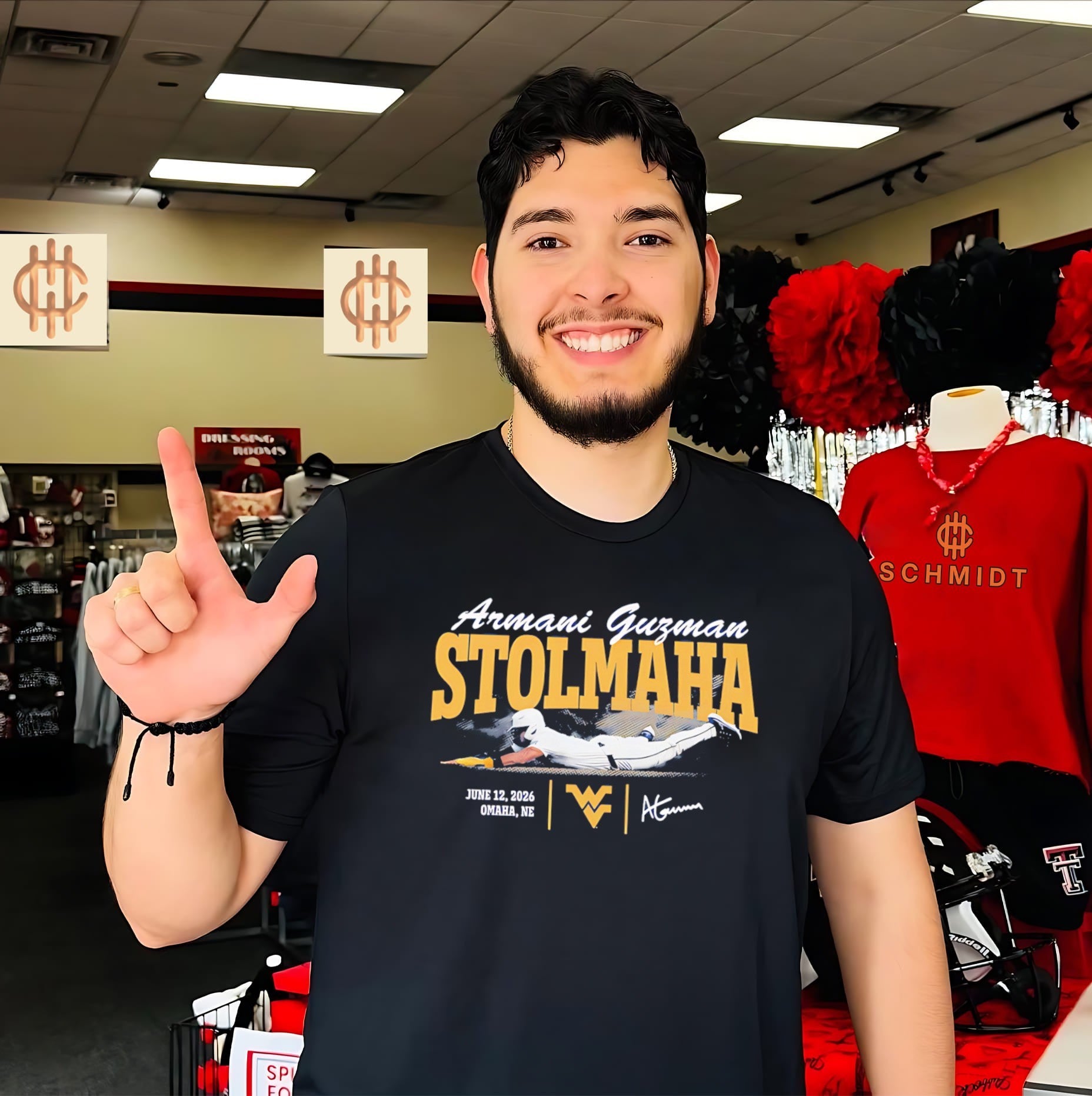 West Virginia Mountaineers Armani Guzman Stolmaha shirt