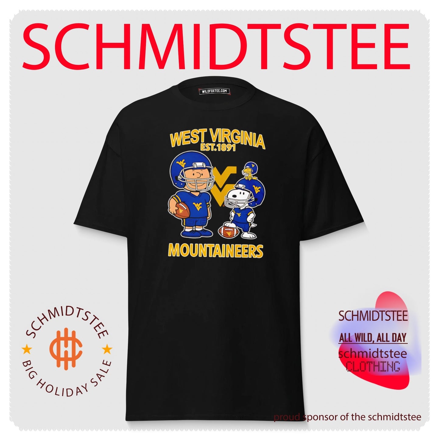 West Virginia Mountaineers features Snoopy and Charlie Brown shirt