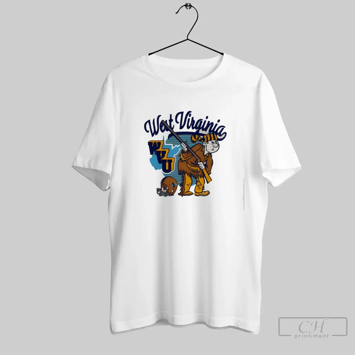 West Virginia University Mountaineers Throwback T Shirt