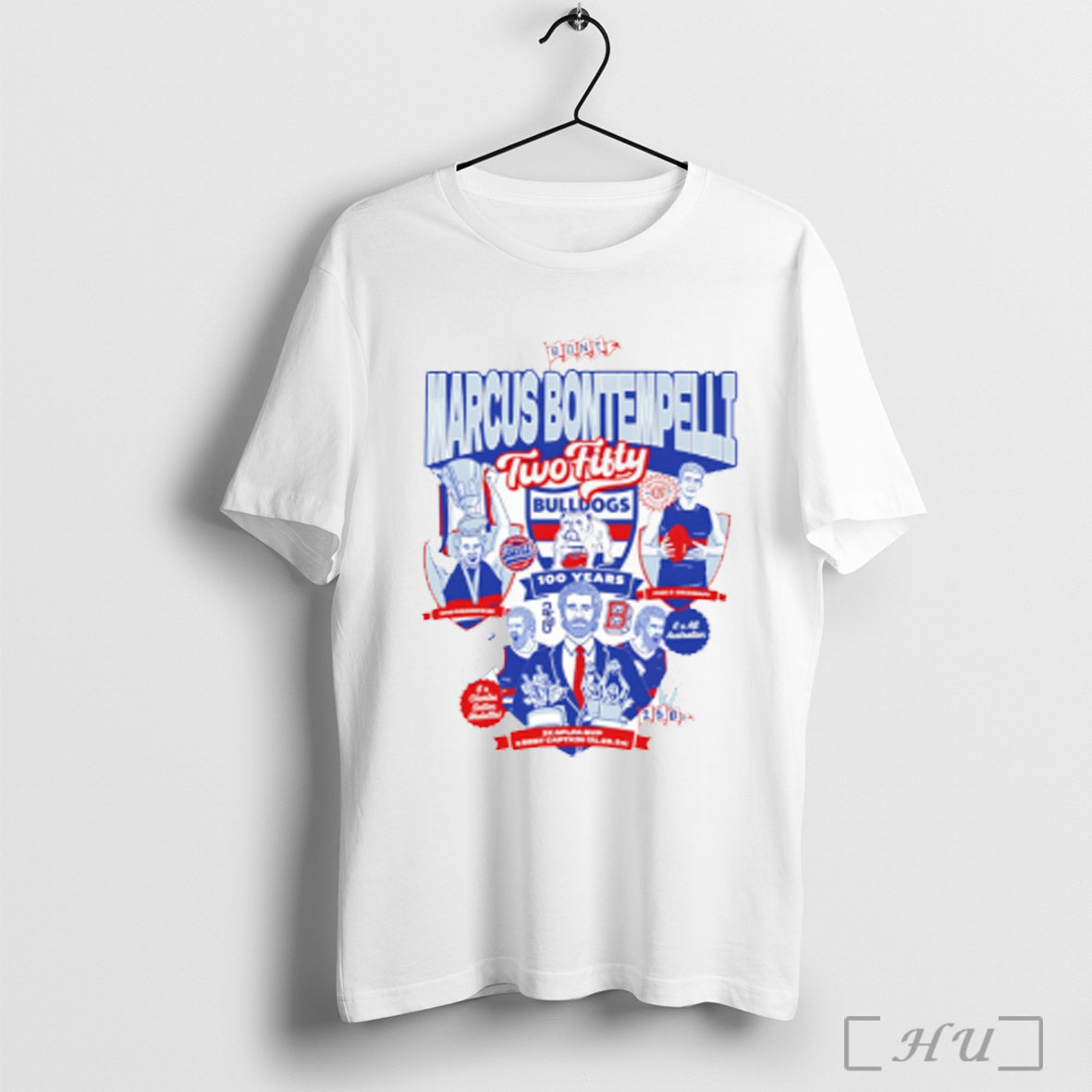Western Bulldogs Marcus Bontempelli 250 Games Premium T Shirt