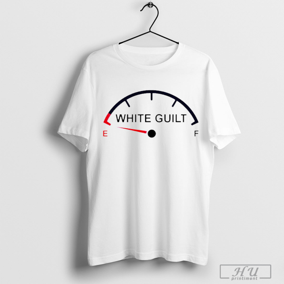 White Guilt Fuel Gauge T Shirt