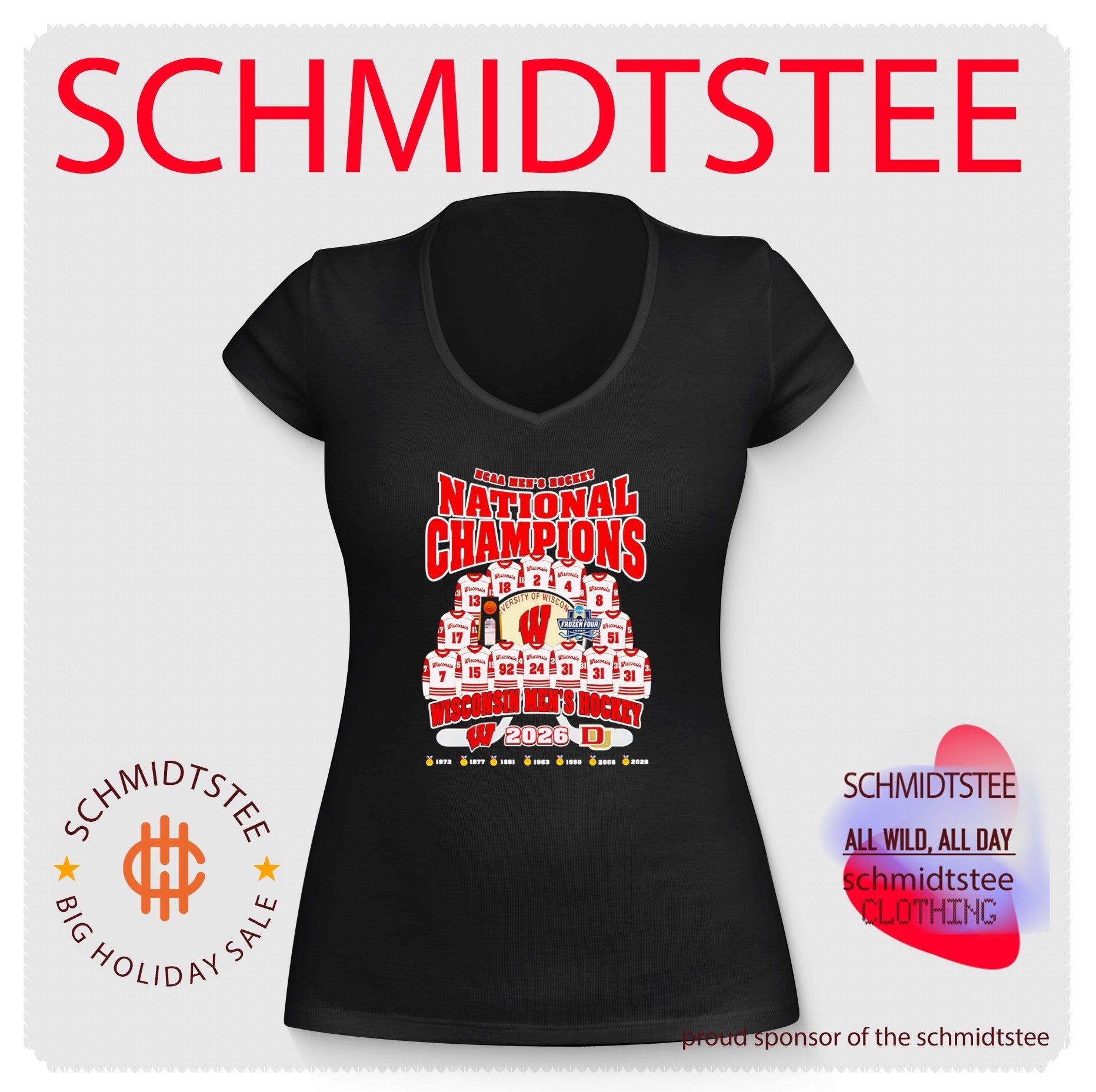 Wisconsin Men’s Hockey 2026 NCAA Men’s Hockey National Champions shirt