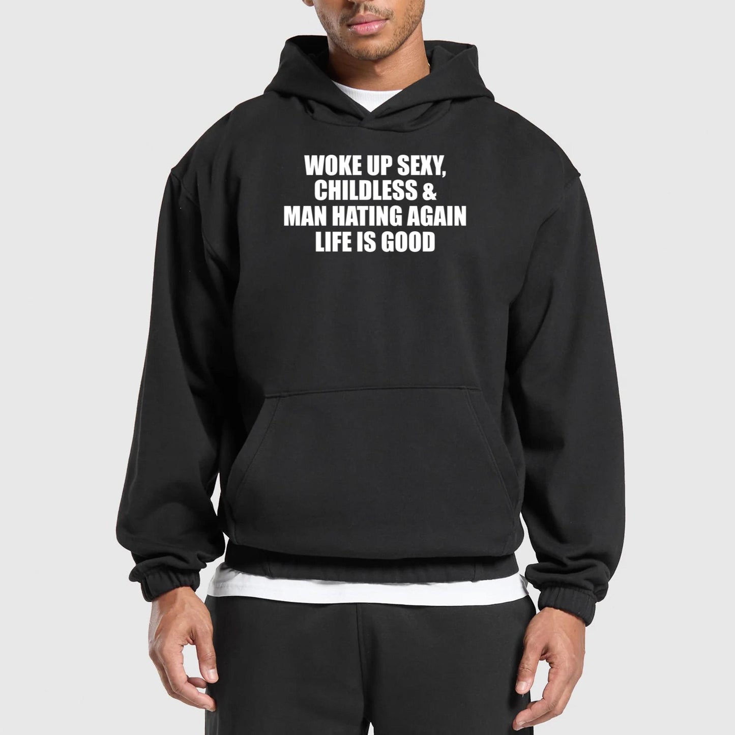 Woke Up Sexy Childless And Man Hating Again Shirt