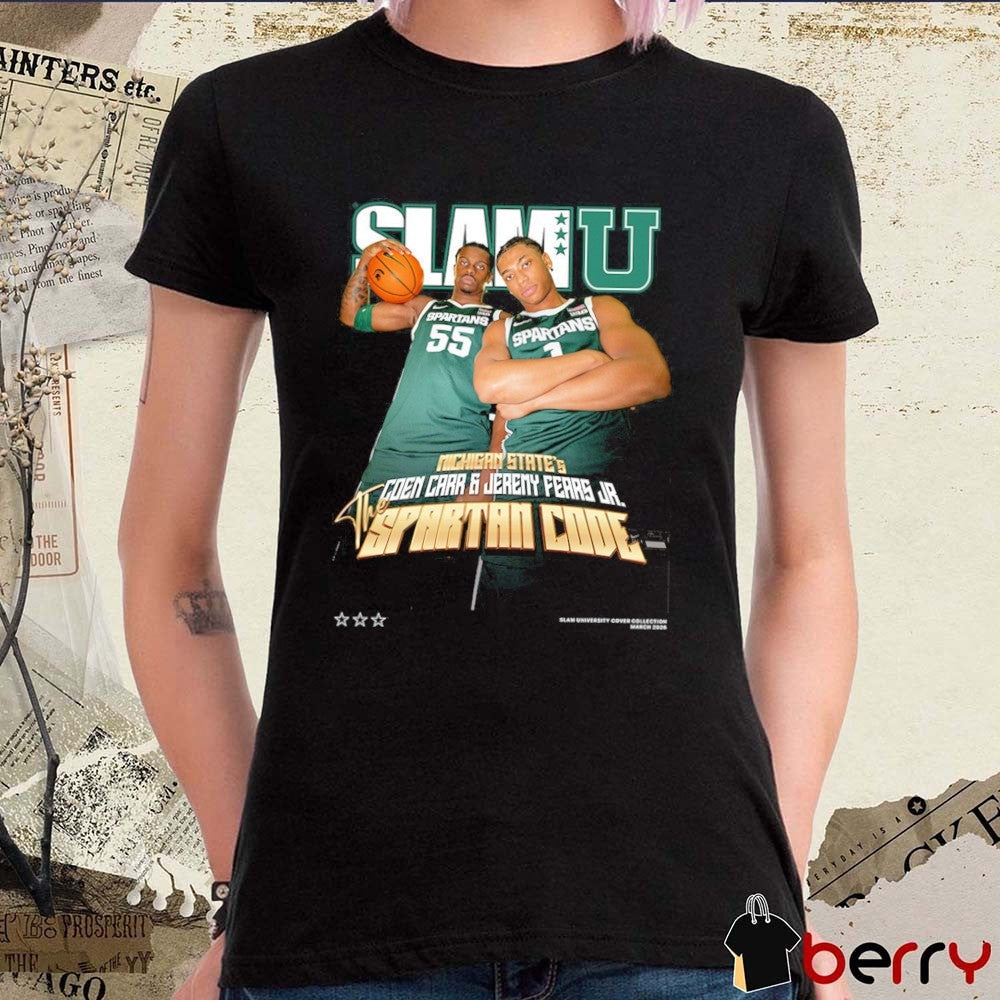 SLAM Cover Michigan State’s Coen Carr and Jeremy Fears Jr. Spartan Code t-shirt
