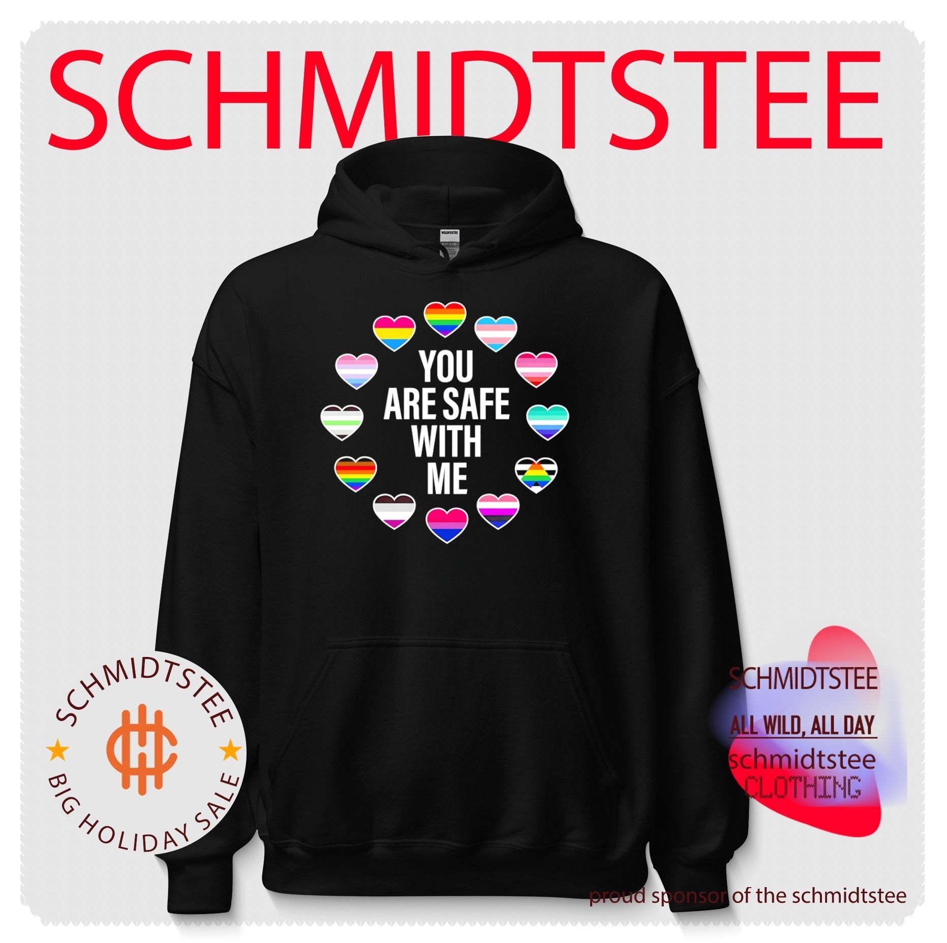 You are safe with me Pride heart shirt