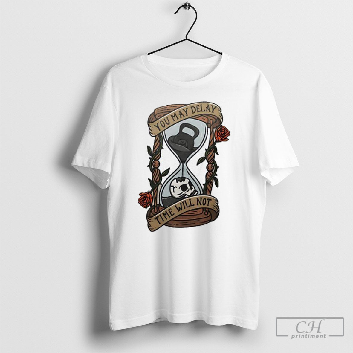 You May Delay Time Will Not Hourglass Graphic Shirt Sweater