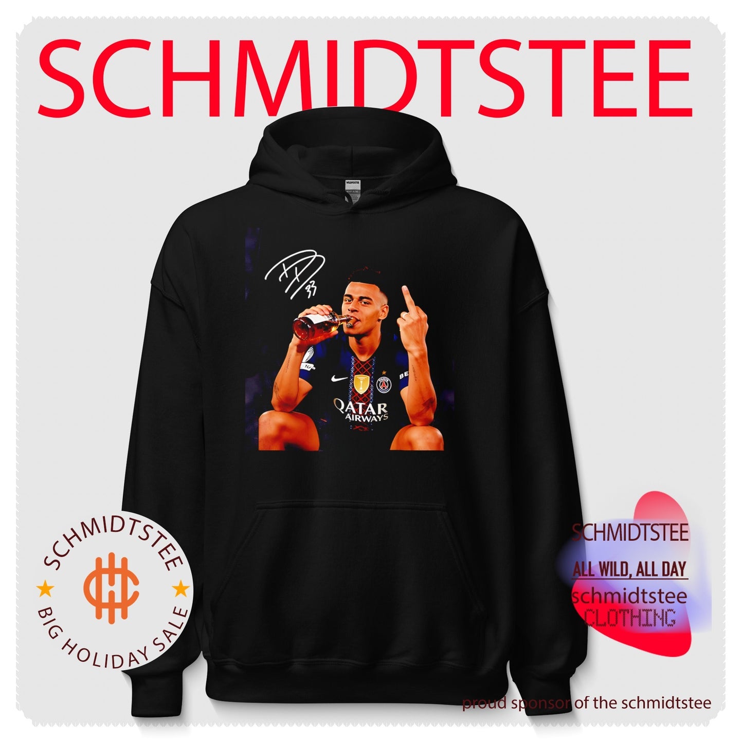 Paris Saint-Germain Desire Doue Middle finger signature shirt