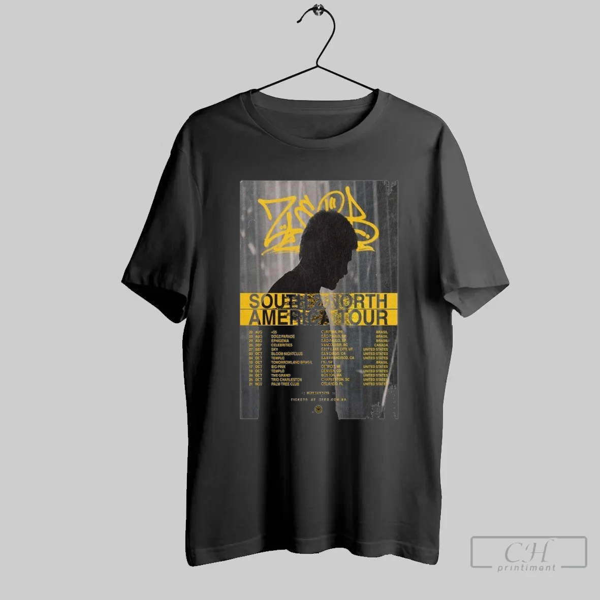 Zerb South 2 North America Fall Tour 2025 Dates T Shirt