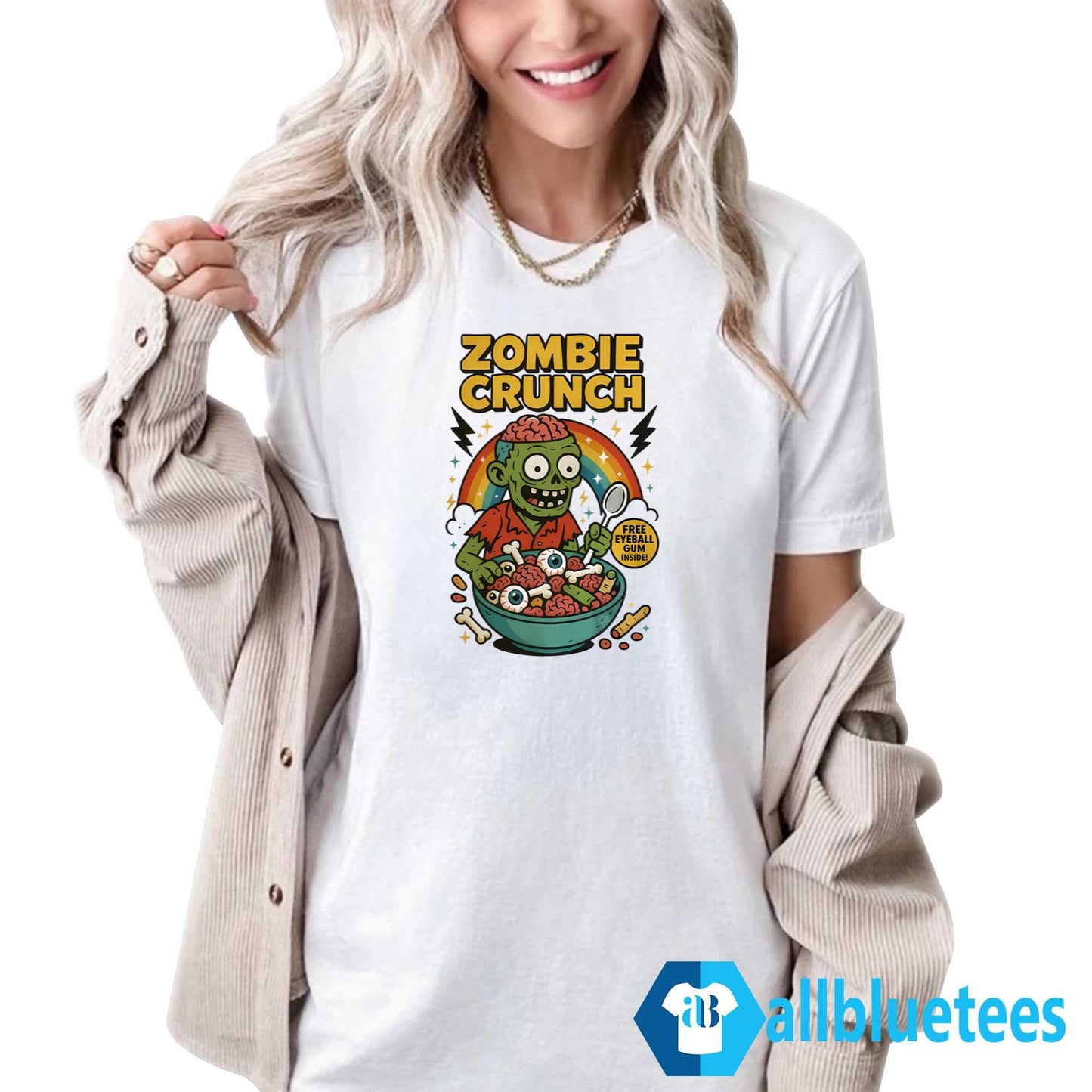 Zombie Crunch Free Eyeball Gum Inside Shirt