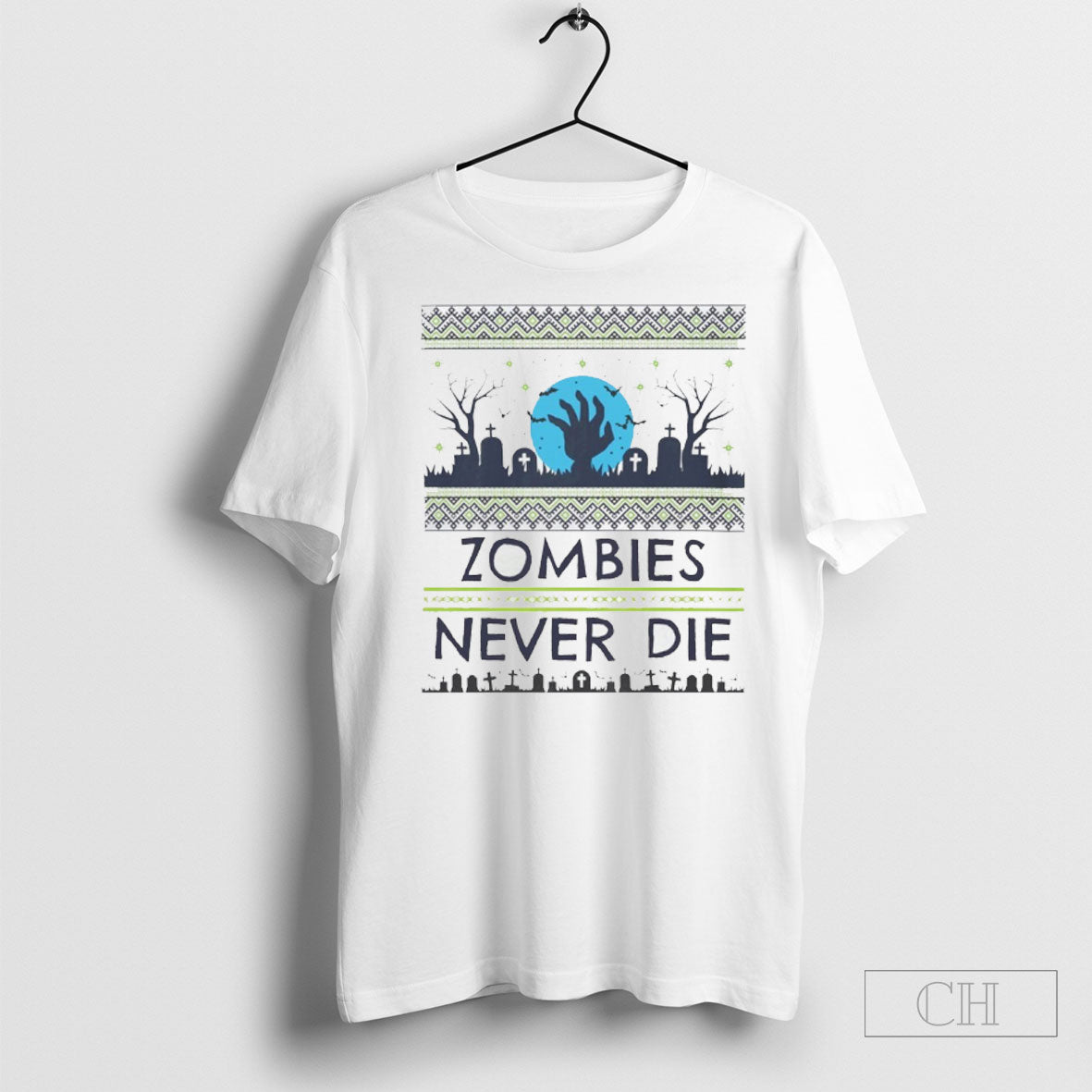 Zombie Themed Ugly Christmas Sweat Shirt