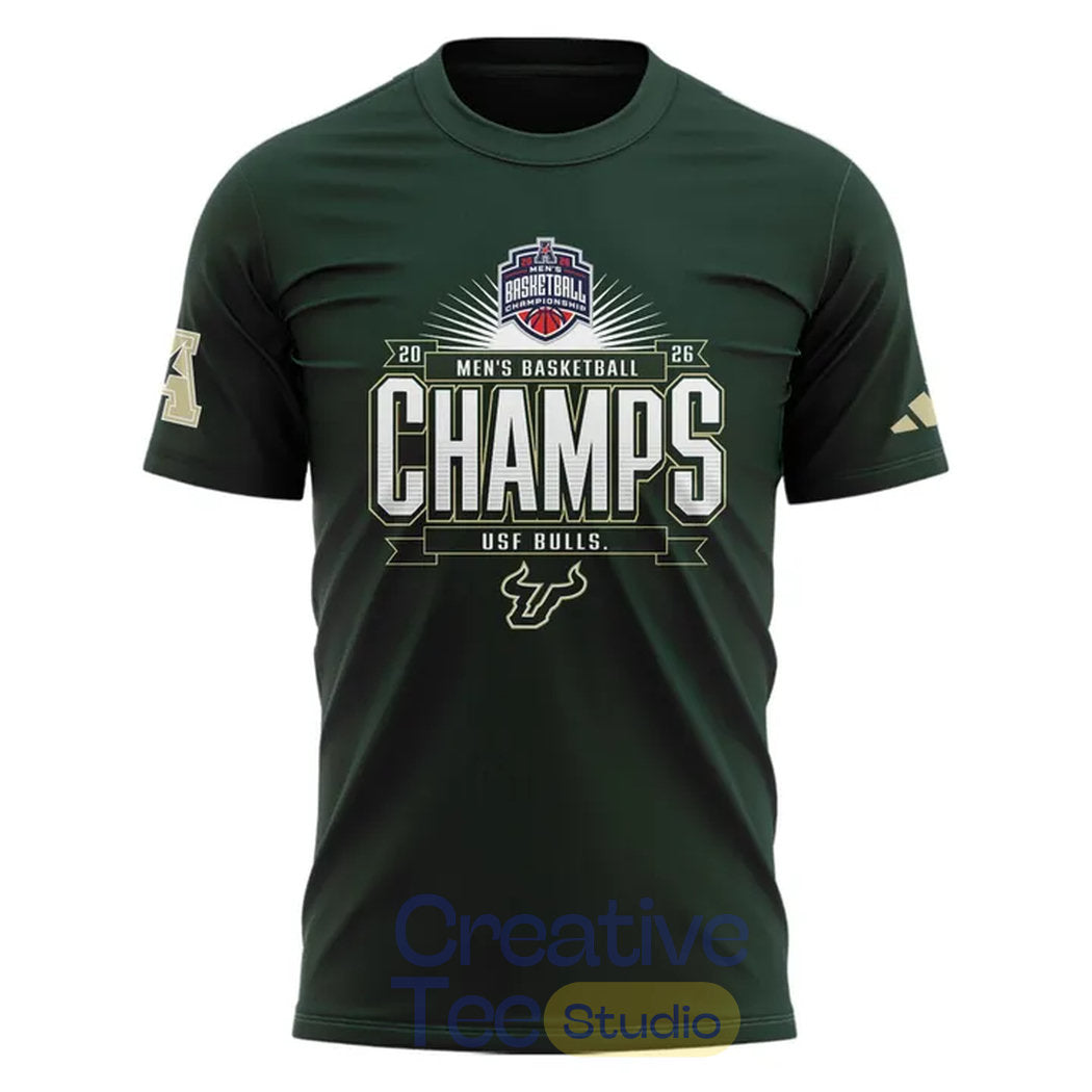 South Florida Bulls 2026 American Conference Men’s Basketball Tournament Champions T-Shirt