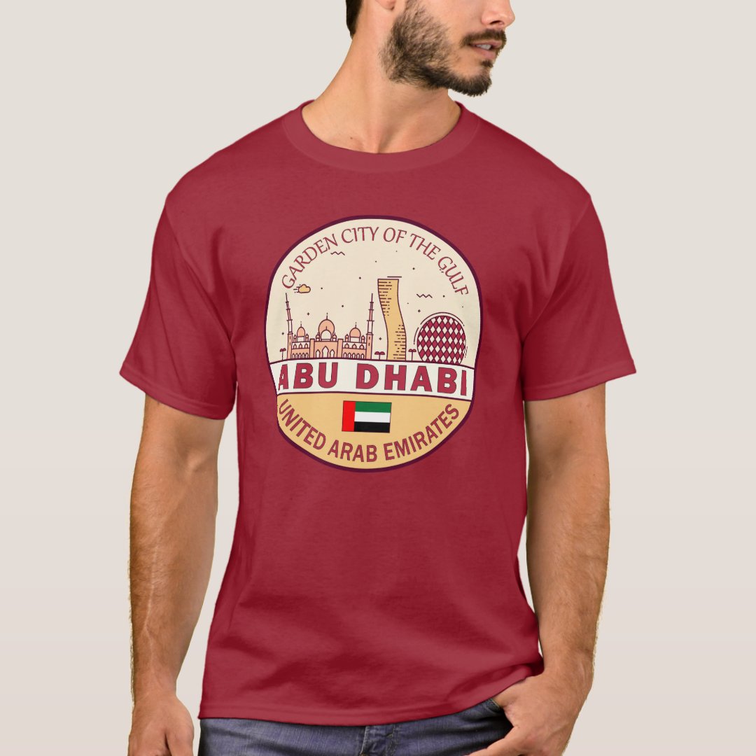 Abu Dhabi United Arab Emirates City Skyline Emblem
