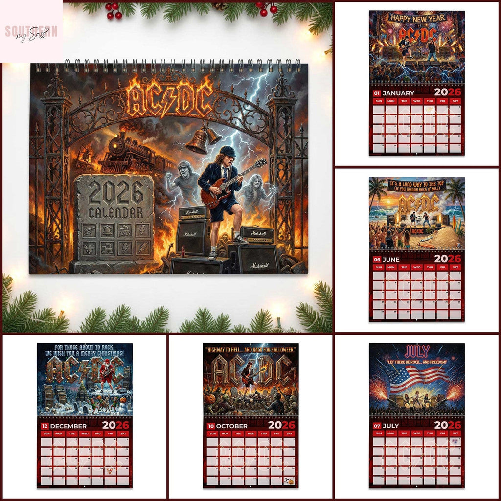 AC DC 2026 Wall Calendar