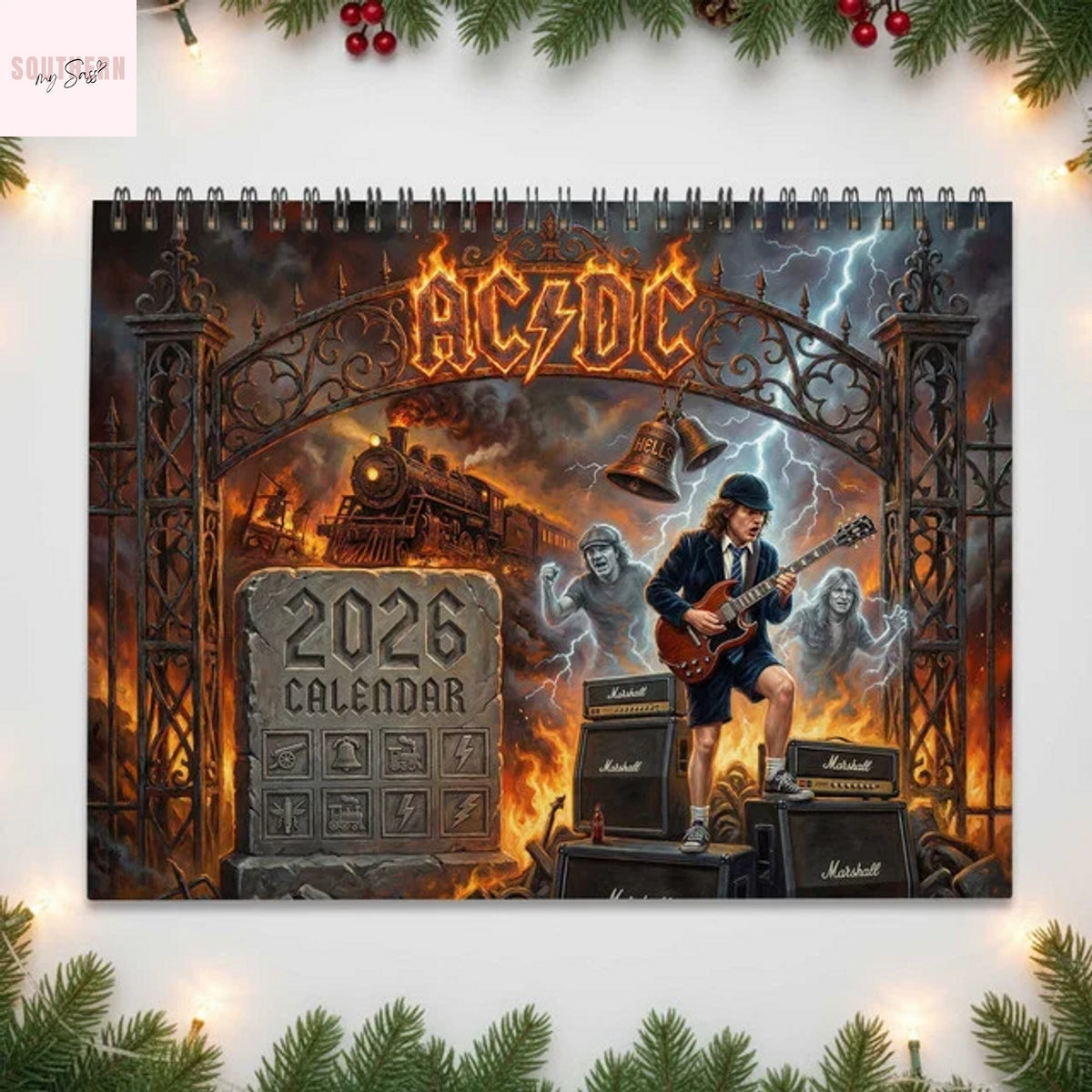 AC DC 2026 Wall Calendar