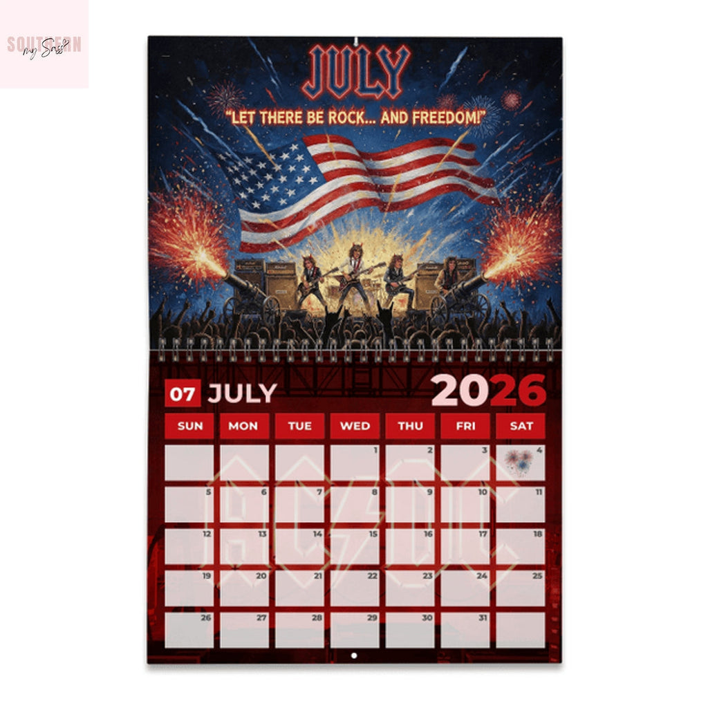 AC DC 2026 Wall Calendar