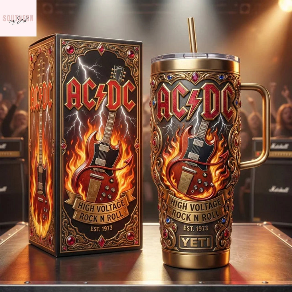 AC DC High Voltage Rock N Roll Tumbler