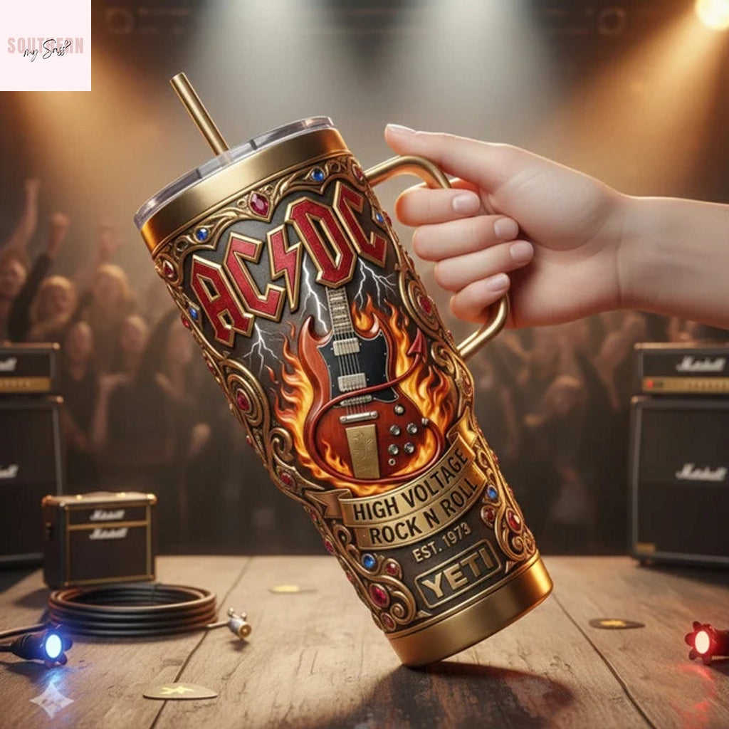 AC DC High Voltage Rock N Roll Tumbler