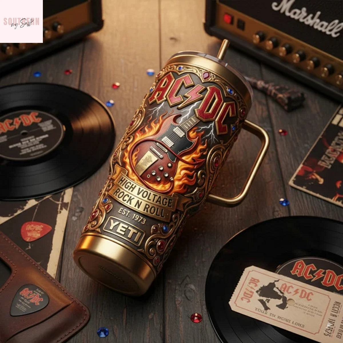 AC DC High Voltage Rock N Roll Tumbler