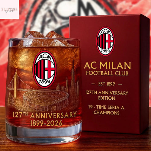 AC Milan 127th Anniversary 1899-2026 Whiskey Glass