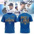 Back To Back Los Angeles Dodgers 2025 World Series 3D T-Shirt – Blue