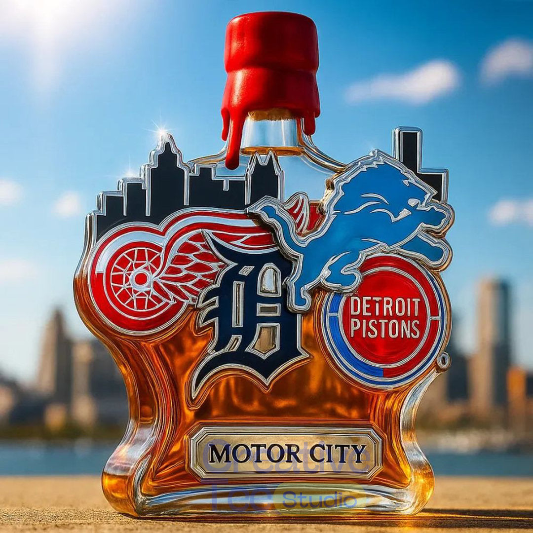 Detroit Sport Teams ‘Motor City’ Limited Edition Whiskey Bottle